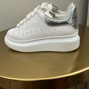 White and silver crocodile back Alexander McQueens worn once